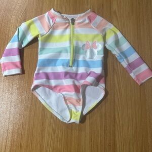 💥 $5 if bundled - 6 Month Swimsuit Disney Junior Minnie Stripes